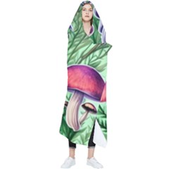 Natural Mushrooms Wearable Blanket by GardenOfOphir