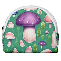 Forest Mushroom Garden Path Horseshoe Style Canvas Pouch by GardenOfOphir