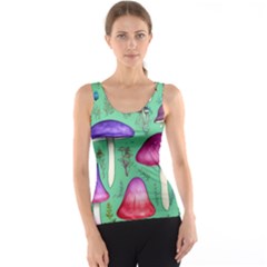 Foraging In The Mushroom Forest Tank Top by GardenOfOphir
