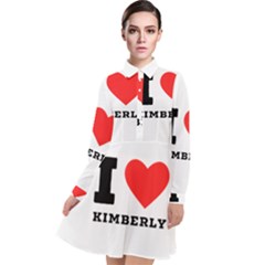 I Love Kimberly Long Sleeve Chiffon Shirt Dress by ilovewhateva