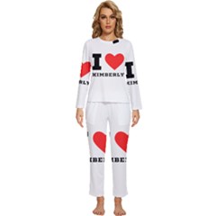 I Love Kimberly Womens  Long Sleeve Lightweight Pajamas Set by ilovewhateva