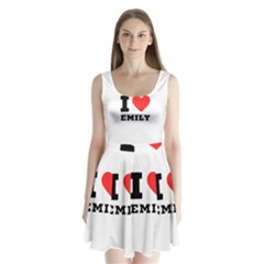 I Love Emily Split Back Mini Dress  by ilovewhateva