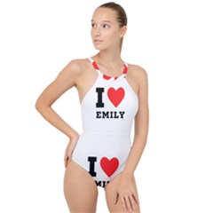 I Love Emily High Neck One Piece Swimsuit