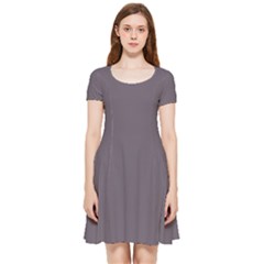 Fog Grey	 - 	inside Out Cap Sleeve Dress by ColorfulDresses