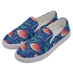 Witchy Mushrooms Men s Canvas Slip Ons by GardenOfOphir