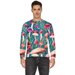 Forest Mushroom Men s Fleece Sweatshirt by GardenOfOphir