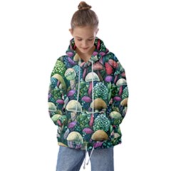 Mushroom Core Fairy Kids  Oversized Hoodie by GardenOfOphir