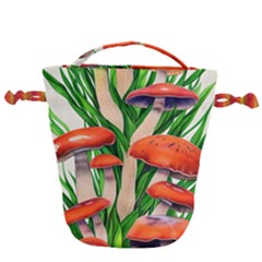 Fairycore Forest Mushroom Drawstring Bucket Bag by GardenOfOphir