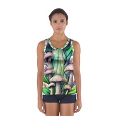 Woodsy Mushroom Sport Tank Top  by GardenOfOphir