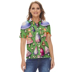 A Forest Core Farm Tale Women s Short Sleeve Double Pocket Shirt