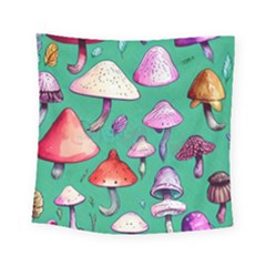 Goblin Mushroom Forest Boho Witchy Square Tapestry (small) by GardenOfOphir