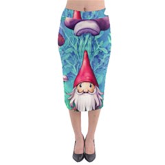 Mushroom Magic Midi Pencil Skirt by GardenOfOphir