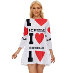 I Love Michelle Long Sleeve Babydoll Dress by ilovewhateva