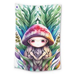 Fantasy Mushroom Forest Large Tapestry by GardenOfOphir