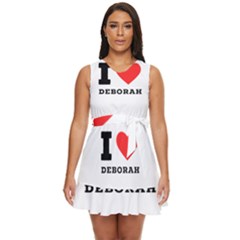 I Love Deborah Waist Tie Tier Mini Chiffon Dress by ilovewhateva