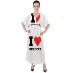 I Love Rebecca V-neck Boho Style Maxi Dress by ilovewhateva