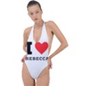 I love rebecca Backless Halter One Piece Swimsuit View1