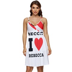 I Love Rebecca V-neck Pocket Summer Dress  by ilovewhateva