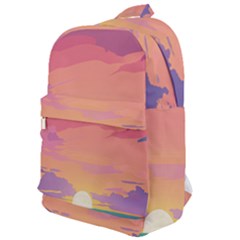 Sunset Ocean Beach Water Tropical Island Vacation 4 Classic Backpack by Pakemis