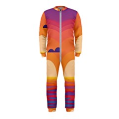 Sunset Ocean Beach Water Tropical Island Vacation Landscape Onepiece Jumpsuit (kids) by Pakemis