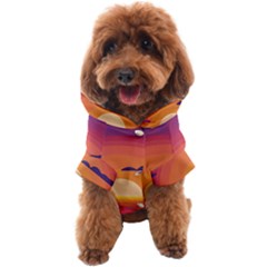 Sunset Ocean Beach Water Tropical Island Vacation Landscape Dog Coat by Pakemis