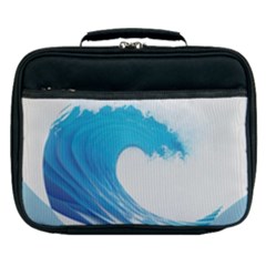 Wave Tsunami Tidal Wave Ocean Sea Water Lunch Bag by Pakemis