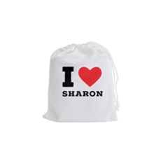 I Love Sharon Drawstring Pouch (small) by ilovewhateva