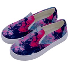 Fluid Art Pattern Kids  Canvas Slip Ons by GardenOfOphir