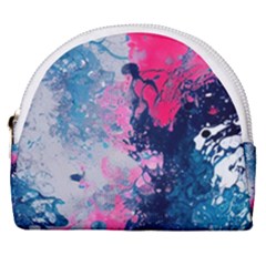 Fluid Art Pattern Horseshoe Style Canvas Pouch by GardenOfOphir