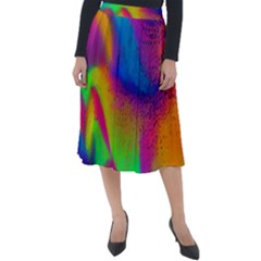 Fluid Background Pattern Classic Velour Midi Skirt  by GardenOfOphir