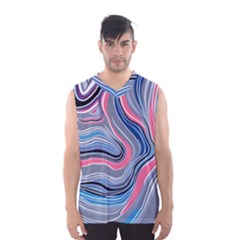 Fluid Abstract Art Men s Basketball Tank Top by GardenOfOphir