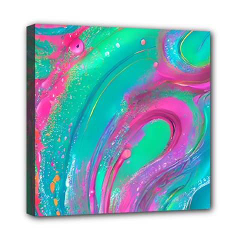 Fluid Art Background Mini Canvas 8  X 8  (stretched) by GardenOfOphir