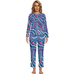 Liquid Art Pattern Womens  Long Sleeve Lightweight Pajamas Set by GardenOfOphir