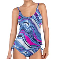 Fluid Art Pattern Tankini Set by GardenOfOphir