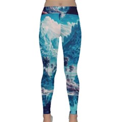 Tropical Winter Fantasy Landscape Paradise Classic Yoga Leggings by Pakemis