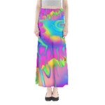 Liquid Art Pattern - Fluid Art - Marble Art - Liquid Background Full Length Maxi Skirt