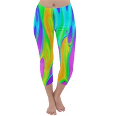 Fluid Background - Fluid Artist - Liquid - Fluid - Trendy Capri Winter Leggings  by GardenOfOphir