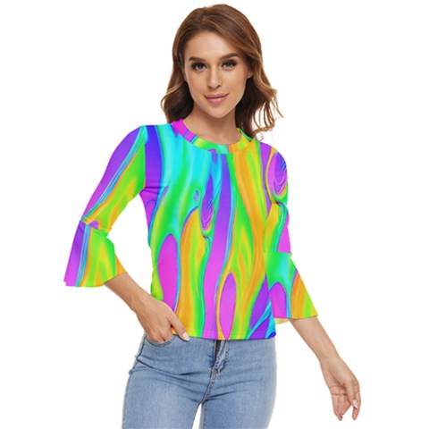 Fluid Background - Fluid Artist - Liquid - Fluid - Trendy Bell Sleeve Top by GardenOfOphir