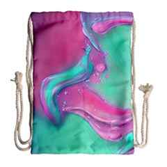 Marble Background - Abstract - Artist - Artistic - Colorful Drawstring Bag (large) by GardenOfOphir