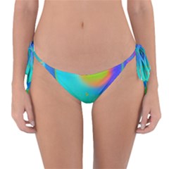Contemporary Fluid Art Pattern In Bright Colors Reversible Bikini Bottoms by GardenOfOphir