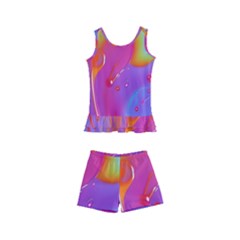 Beautiful Fluid Shapes In A Flowing Background Kids  Boyleg Swimsuit by GardenOfOphir