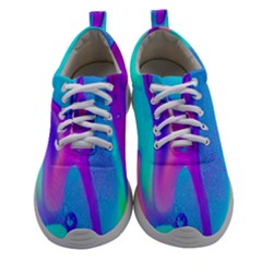 Colorful Abstract Fluid Art Pattern Women Athletic Shoes by GardenOfOphir