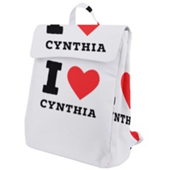 I Love Cynthia Flap Top Backpack by ilovewhateva