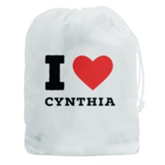 I Love Cynthia Drawstring Pouch (3xl) by ilovewhateva