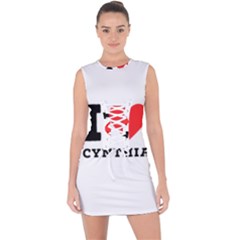 I Love Cynthia Lace Up Front Bodycon Dress by ilovewhateva