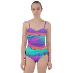 Liquid Art Pattern - Fluid Background Sweetheart Tankini Set by GardenOfOphir