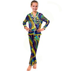 Rolling In The Deep Kid s Satin Long Sleeve Pajamas Set by GardenOfOphir