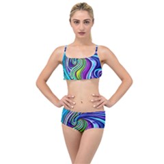 Waves Of Color Layered Top Bikini Set by GardenOfOphir