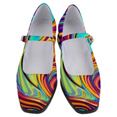 Fluid Art Pattern Women s Mary Jane Shoes by GardenOfOphir