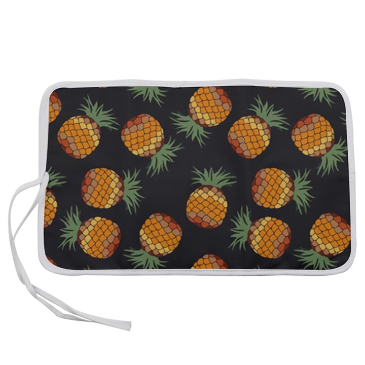 Pineapple Background Pineapple Pattern Pen Storage Case (S)
